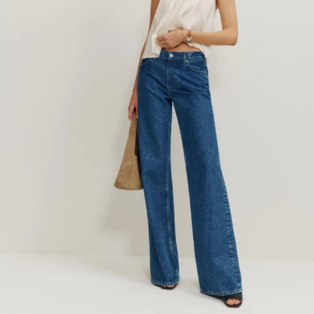 Reformation Cary Low Rise Slouchy Wide Leg Jeans - 27